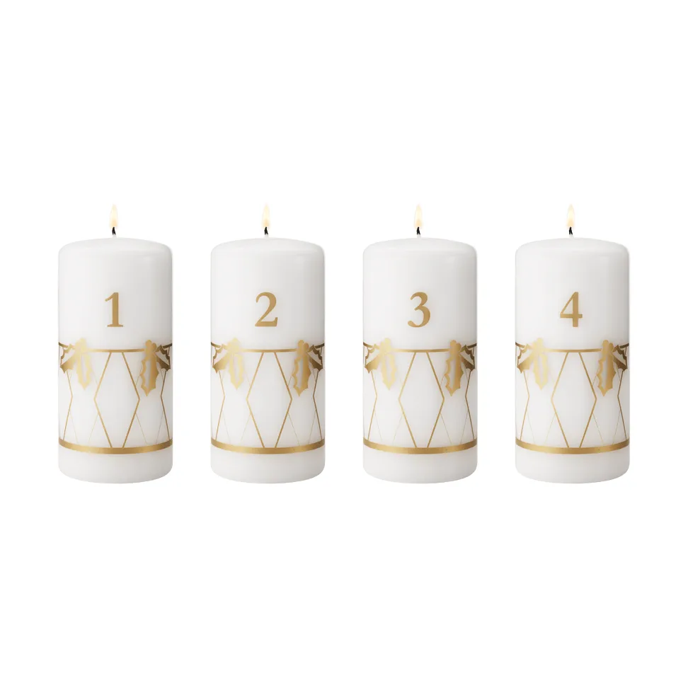 2026 års adventlys, Gulltrykk, 4 deler Georg Jensen