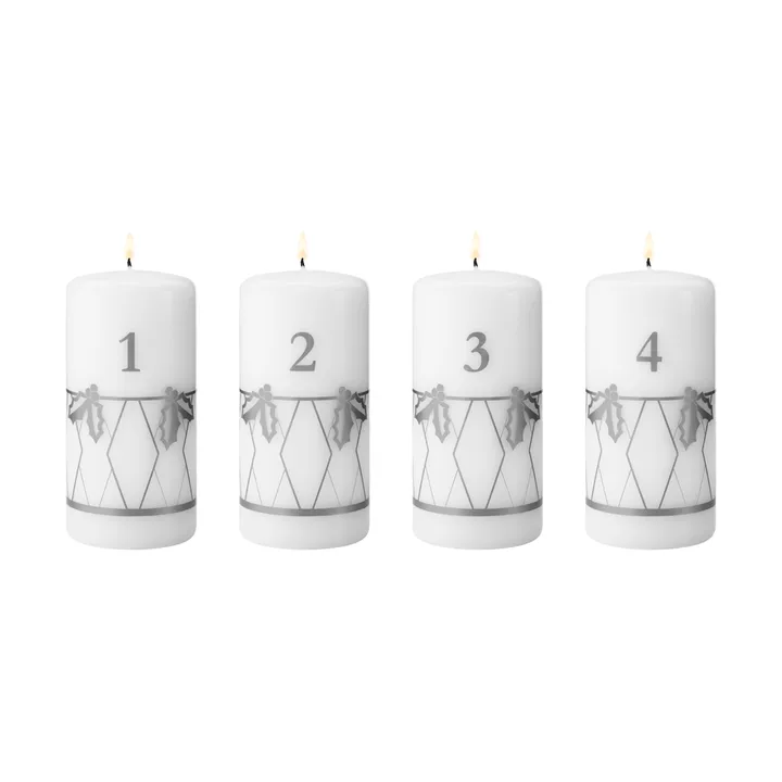 2026 års adventlys - Sølvtrykk, 4 deler - Georg Jensen