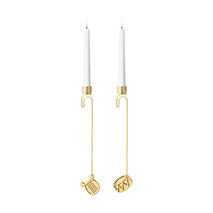 2026 års lysestakesett - Gull - Georg Jensen