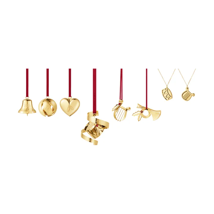 2026 års pynte-sett - Gull, 8 deler - Georg Jensen