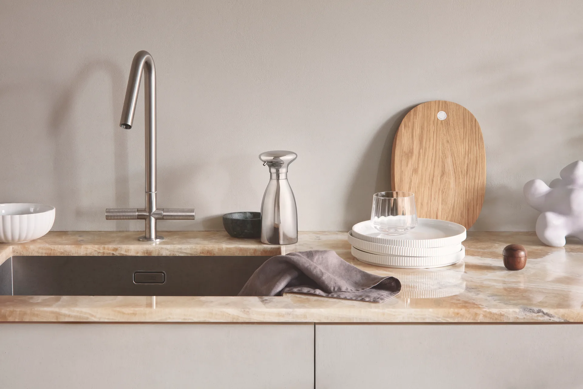 Alfredo såpepumpe 35 cl, Rustfritt stål Georg Jensen