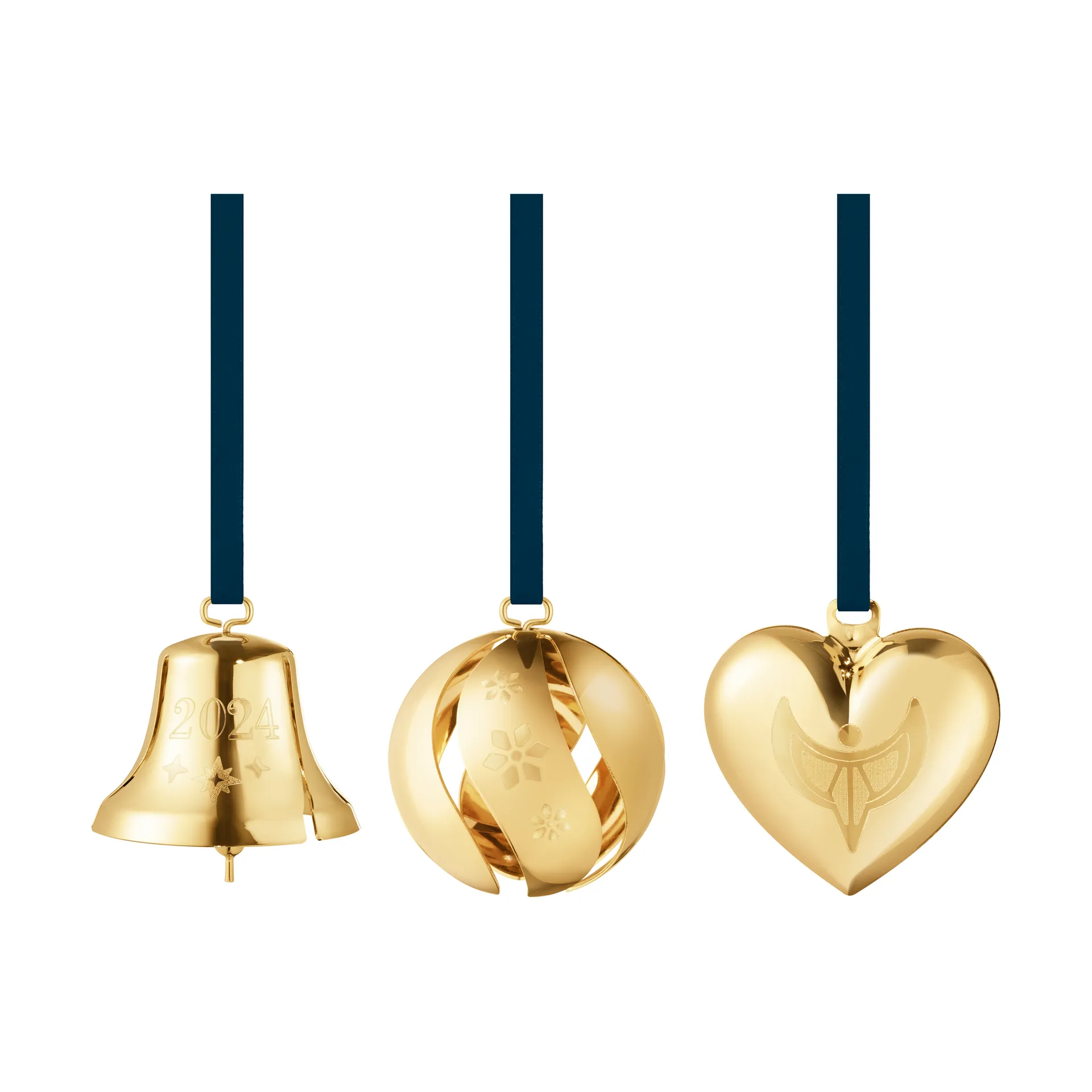 Årets Gavesett 2024, 3 deler, Gullbelagt Georg Jensen