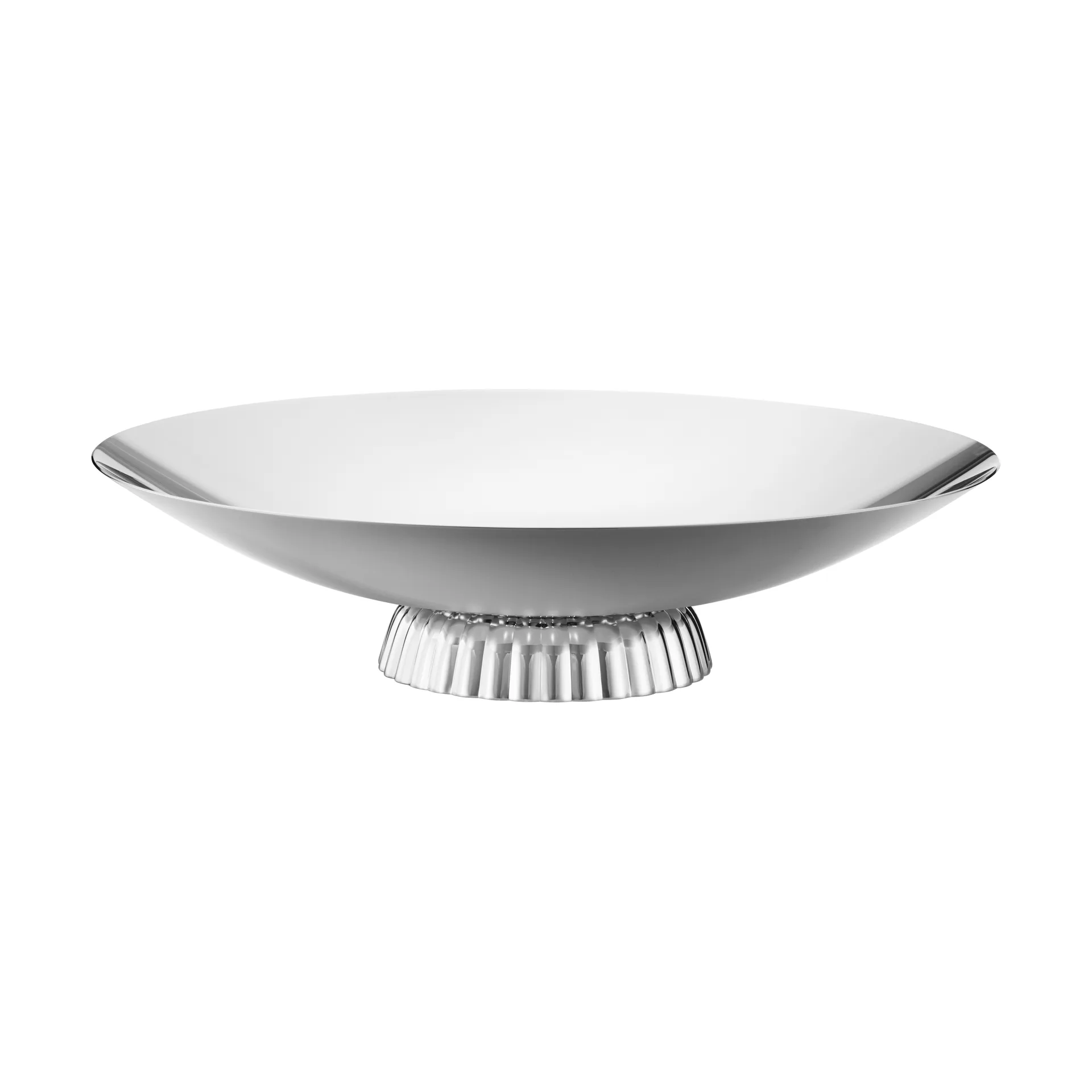 Bernadotte lavt serveringsfat, Rustfritt stål, bordoppsats. Ø40 cm Georg Jensen