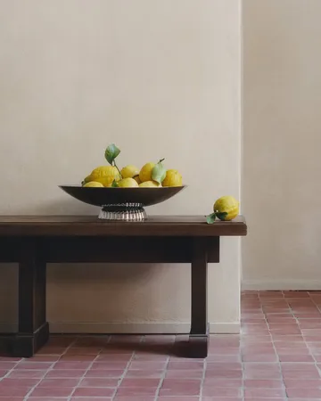 Bernadotte lavt serveringsfat - Rustfritt stål, bordoppsats. Ø40 cm - Georg Jensen