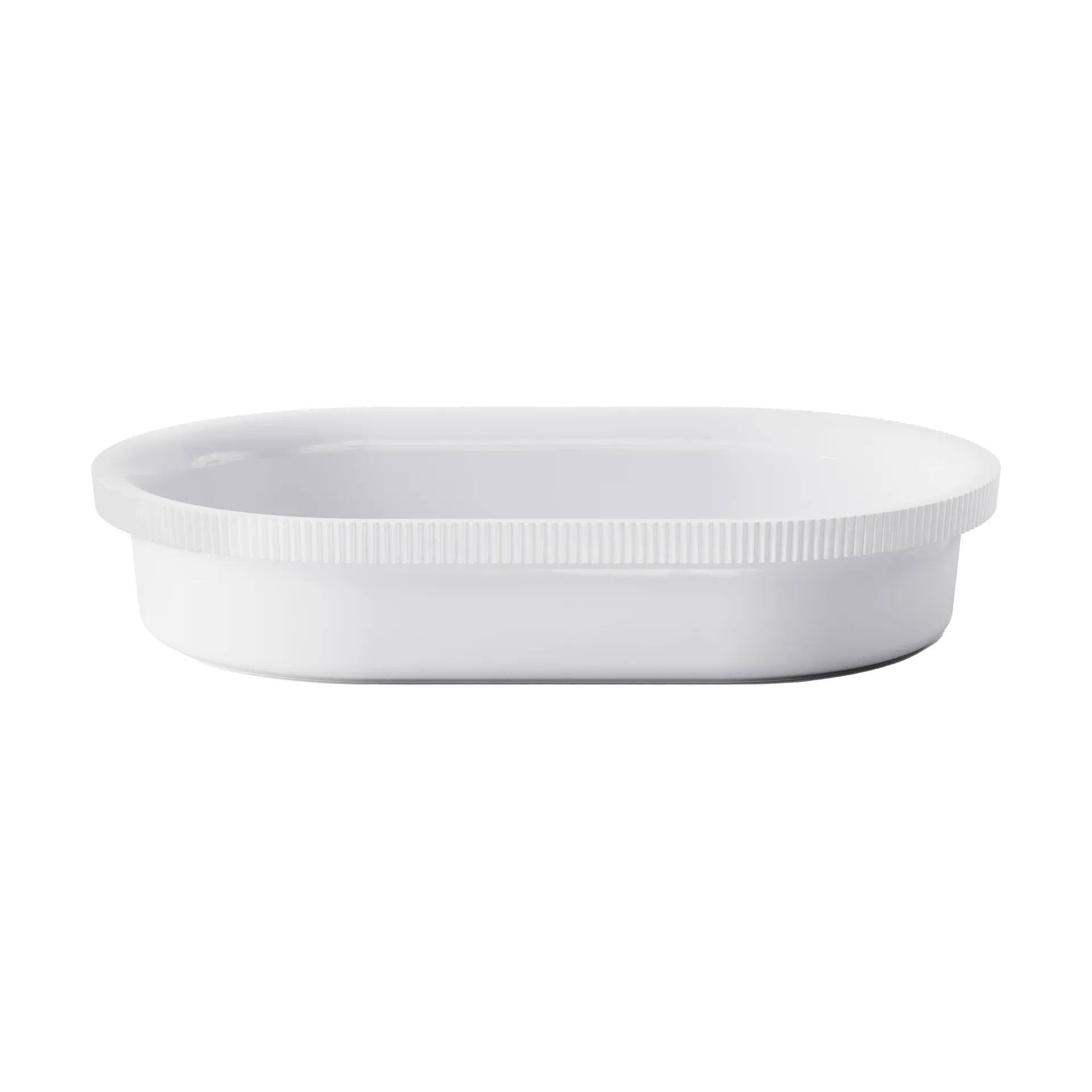 Bernadotte ovnsform oval 20,1x31,6 cm, Hvit Georg Jensen
