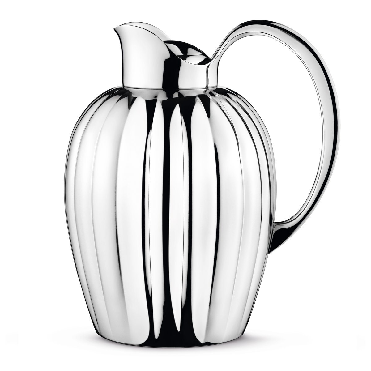 Georg Jensen Bernadotte termokanne pushlokk 1 L | Skandinavisk Design | Termoser | Sølv