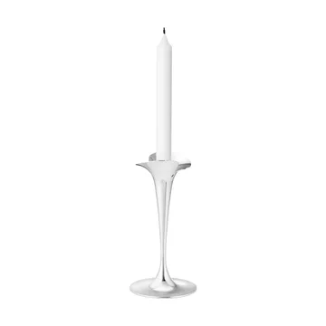 Bloom lysestaker for kronelys - Rustfritt stål, små, 2‑pakning - Georg Jensen