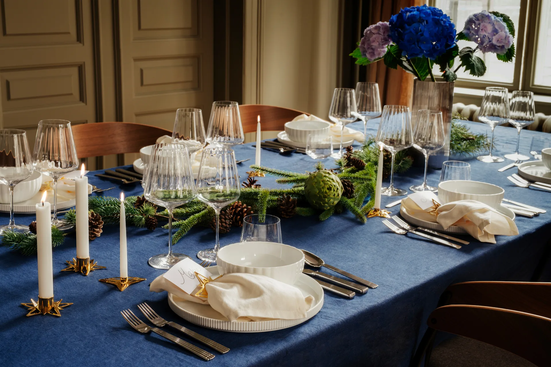 Classic christmas star serviettring Ø 9 cm 2-pakning, Gull Georg Jensen