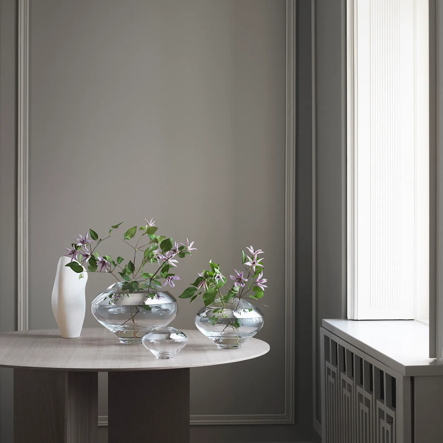 Duo rund vase, Stor Georg Jensen