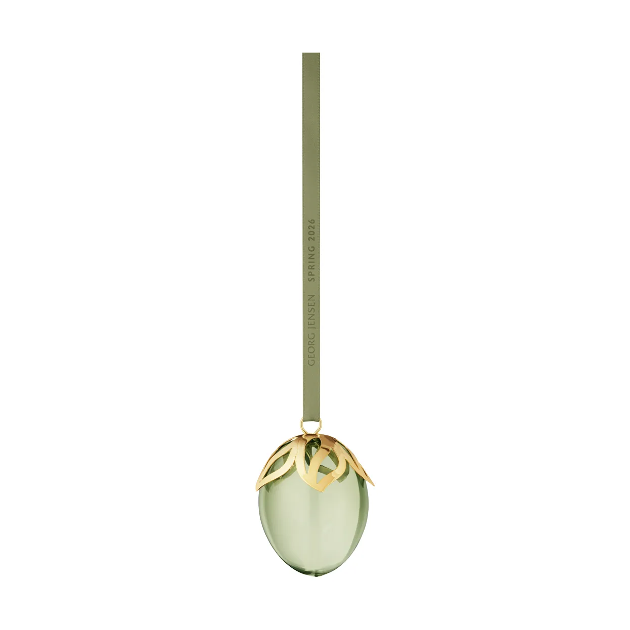 Georg Jensen påskeegg anheng, Grønn-18 K gullbelagt, 2026 Georg Jensen
