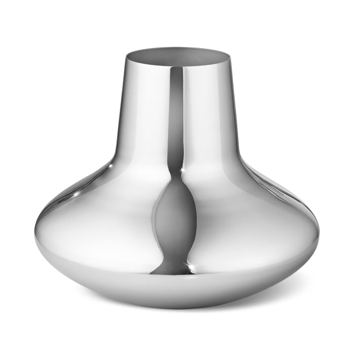 Henning Koppel vase rustfritt stål - Medium, 18,5 cm - Georg Jensen