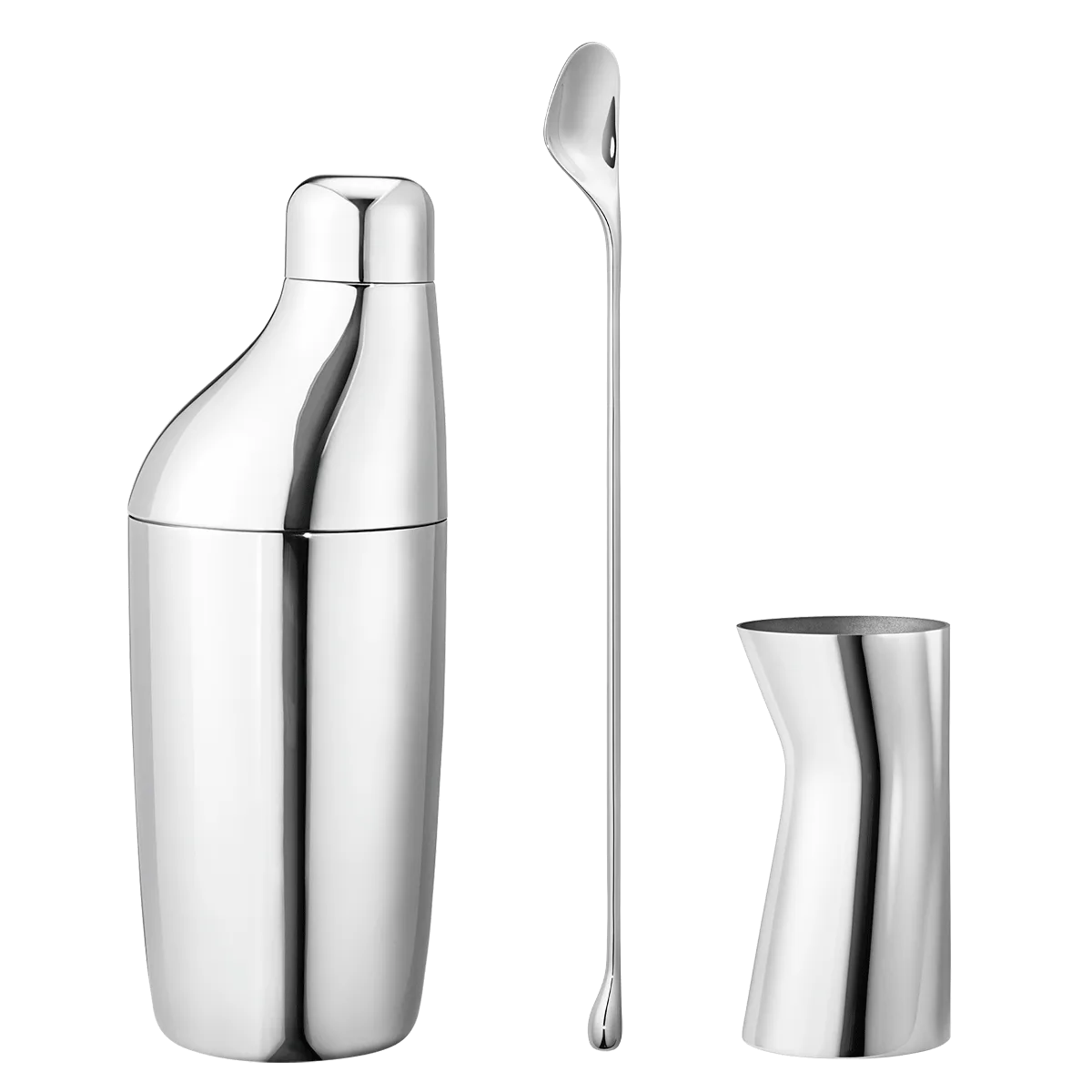 Himmelsett shaker Barskje Måleglass, Rustfritt stål Georg Jensen