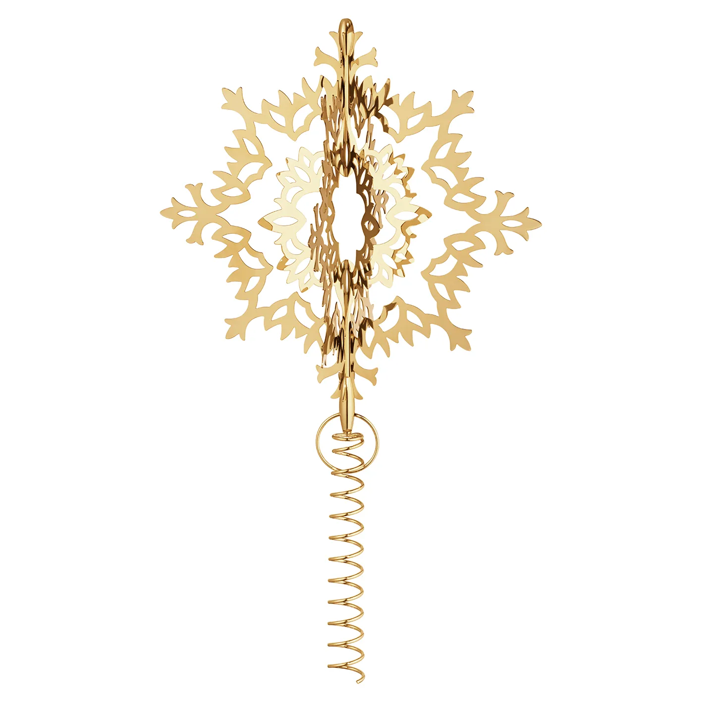 Ice Flower juletrestopp, Gullbelagt Georg Jensen