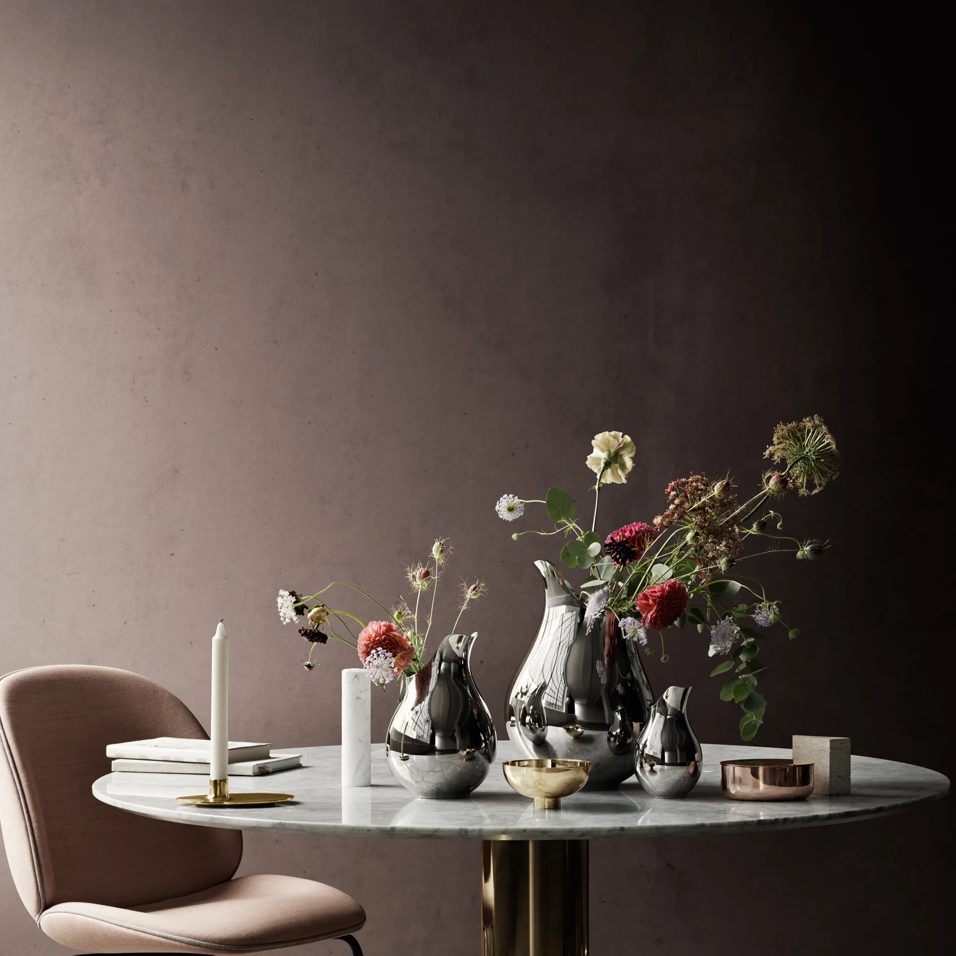 Ilse skål messing, Diameter 12,5 cm Georg Jensen