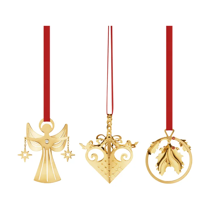 julemobilesett 2026 i miniatyr - Gull, 3 deler - Georg Jensen