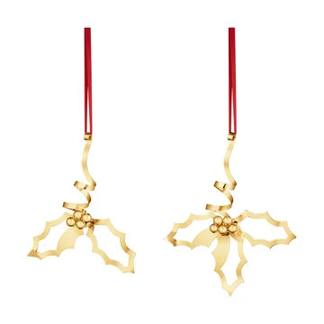 Julepynt for bordet 2026 - Gull, 2 deler - Georg Jensen