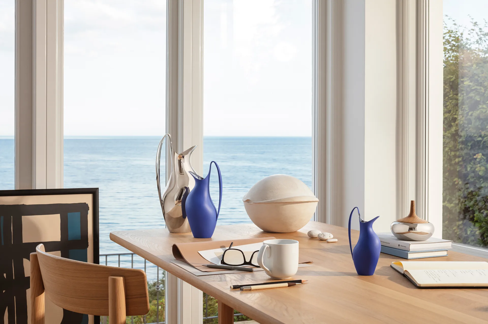 Koppel mugge 0,75 L, Rustfritt stål-iconic blue Georg Jensen