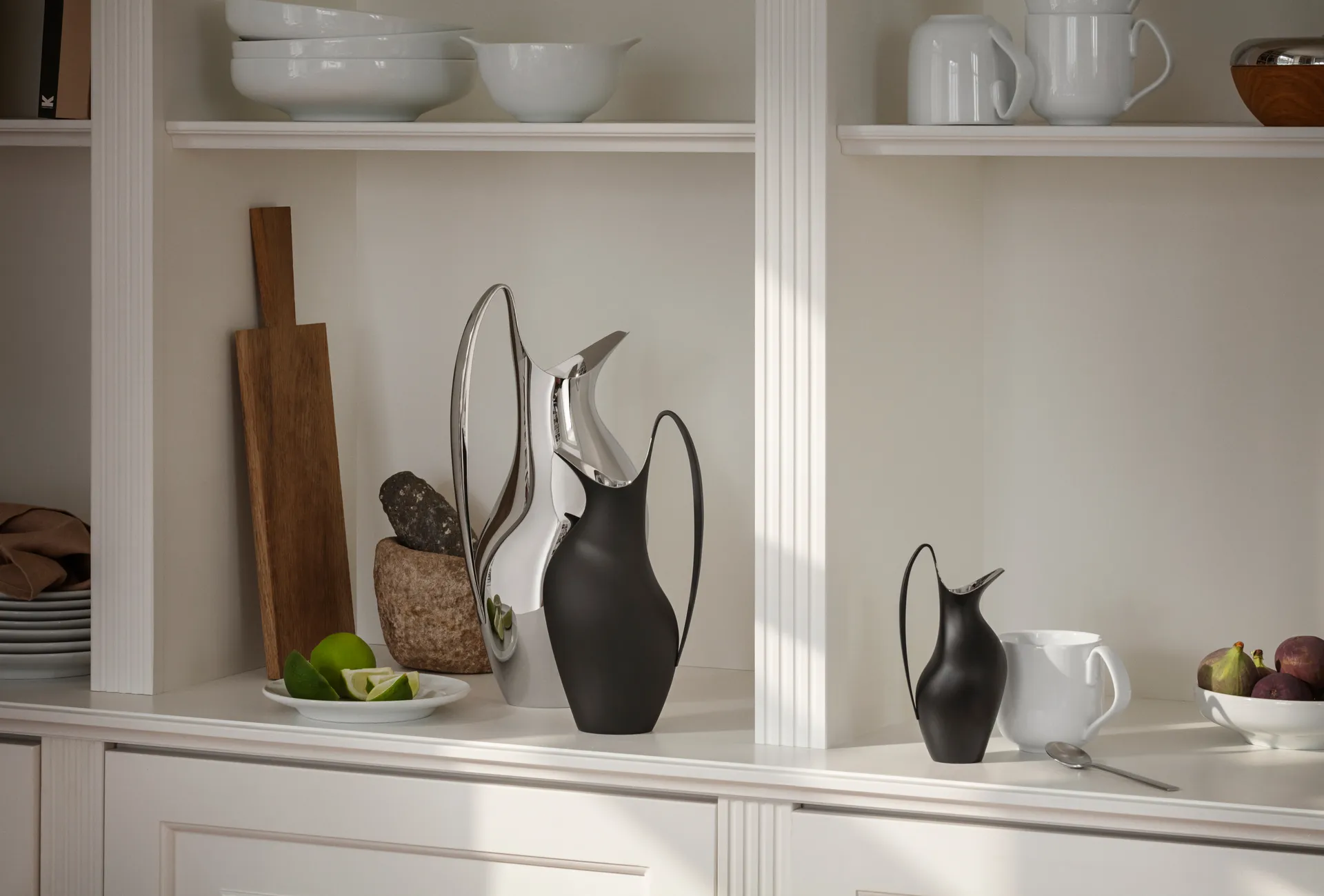 Koppel mugge 0,75 L, Rustfritt stål-midnight black Georg Jensen