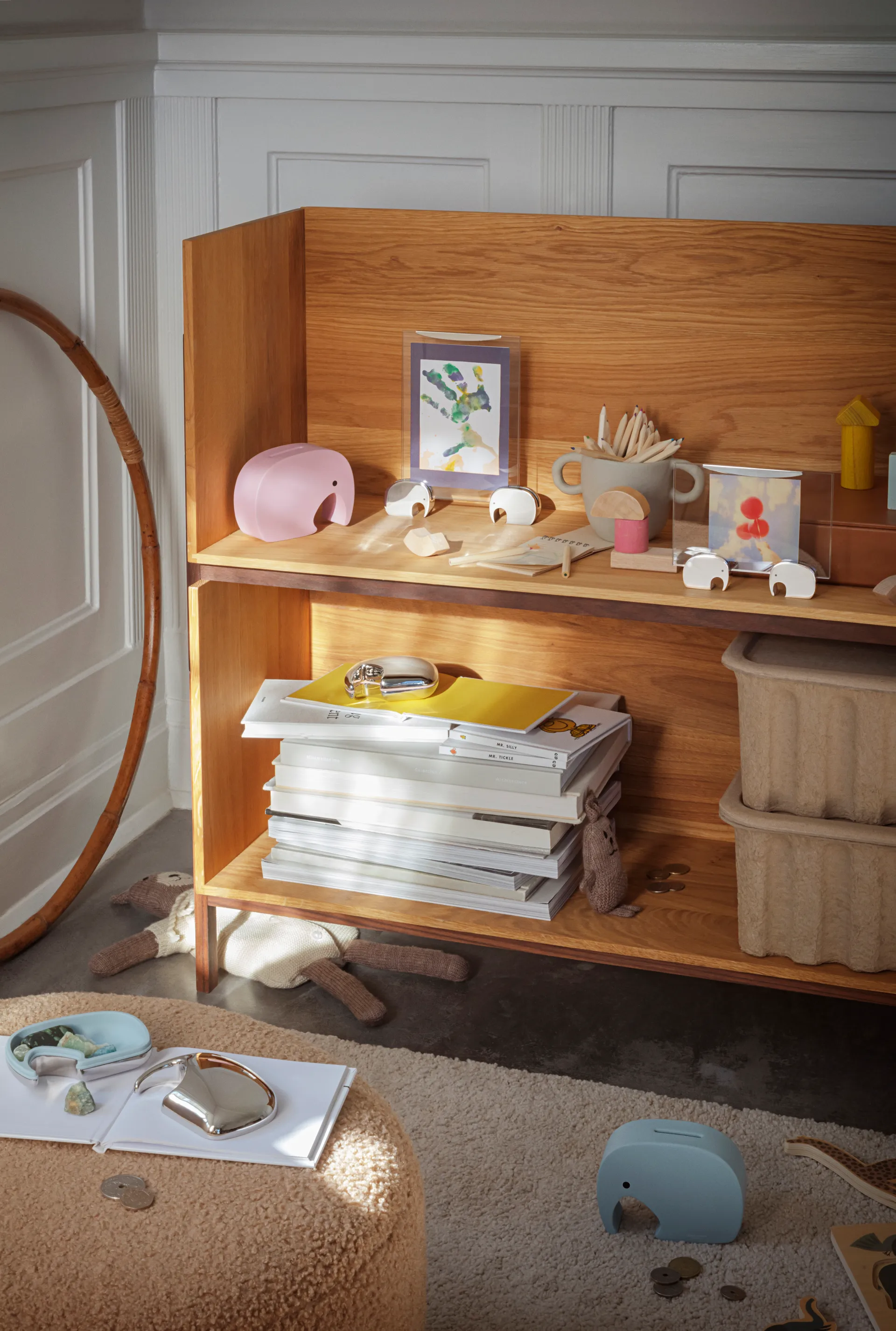 Miniphant sparebøsse 6x8,7 cm, Strawberry blush Georg Jensen