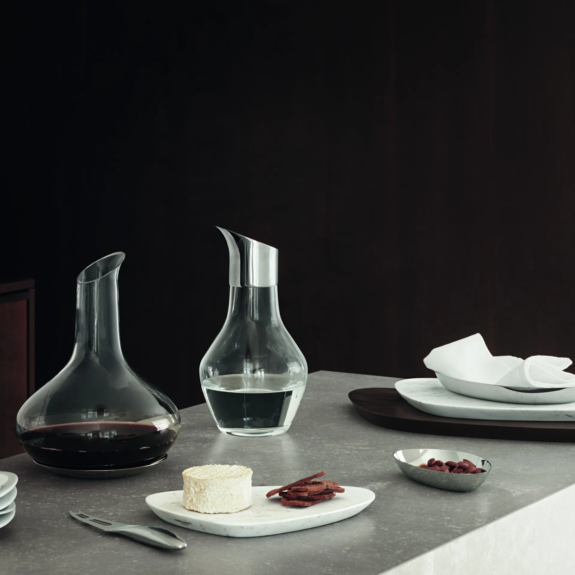 Sky vinkaraffel med fat, 0,75 l Georg Jensen