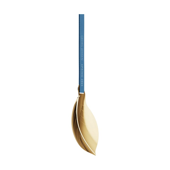 Spring 2025 dekorasjonsblad påskeanheng, Gullbelagt rustfritt stål Georg Jensen