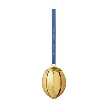 Spring 2025 dekorasjonsegg påskeanheng - Gullplettert rustfritt stål - Georg Jensen