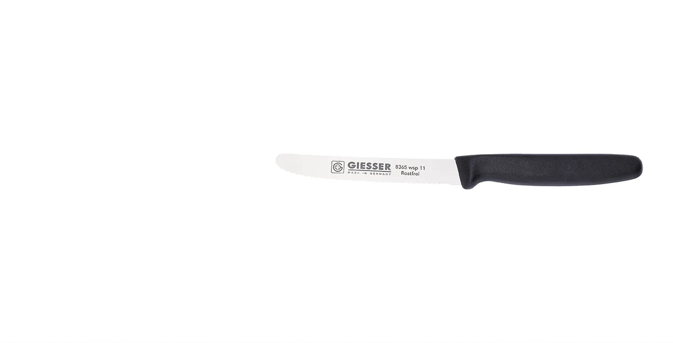 Giesser universalkniv med tagget egg, Svart Giesser