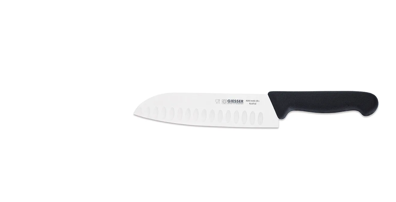 Santokukniv 18 cm, Svart Giesser