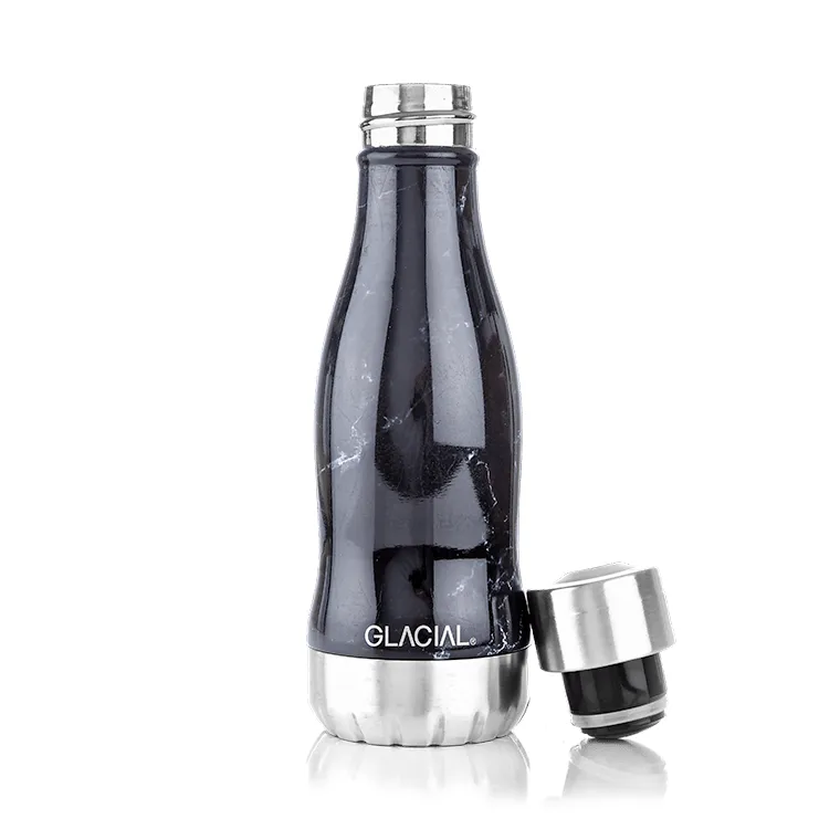 Glacial vannflaske 280 ml, Black marble Glacial