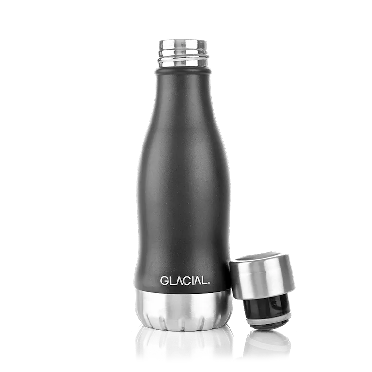Glacial vannflaske 280 ml, Matte black Glacial