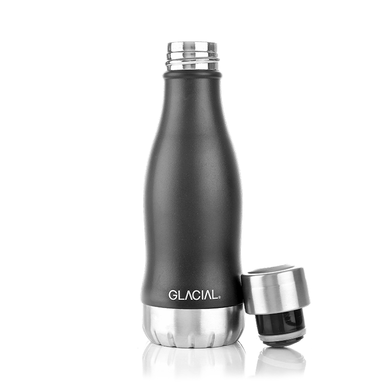 Glacial vannflaske 280 ml Matte black | Skandinavisk Design | Termoser | Svart