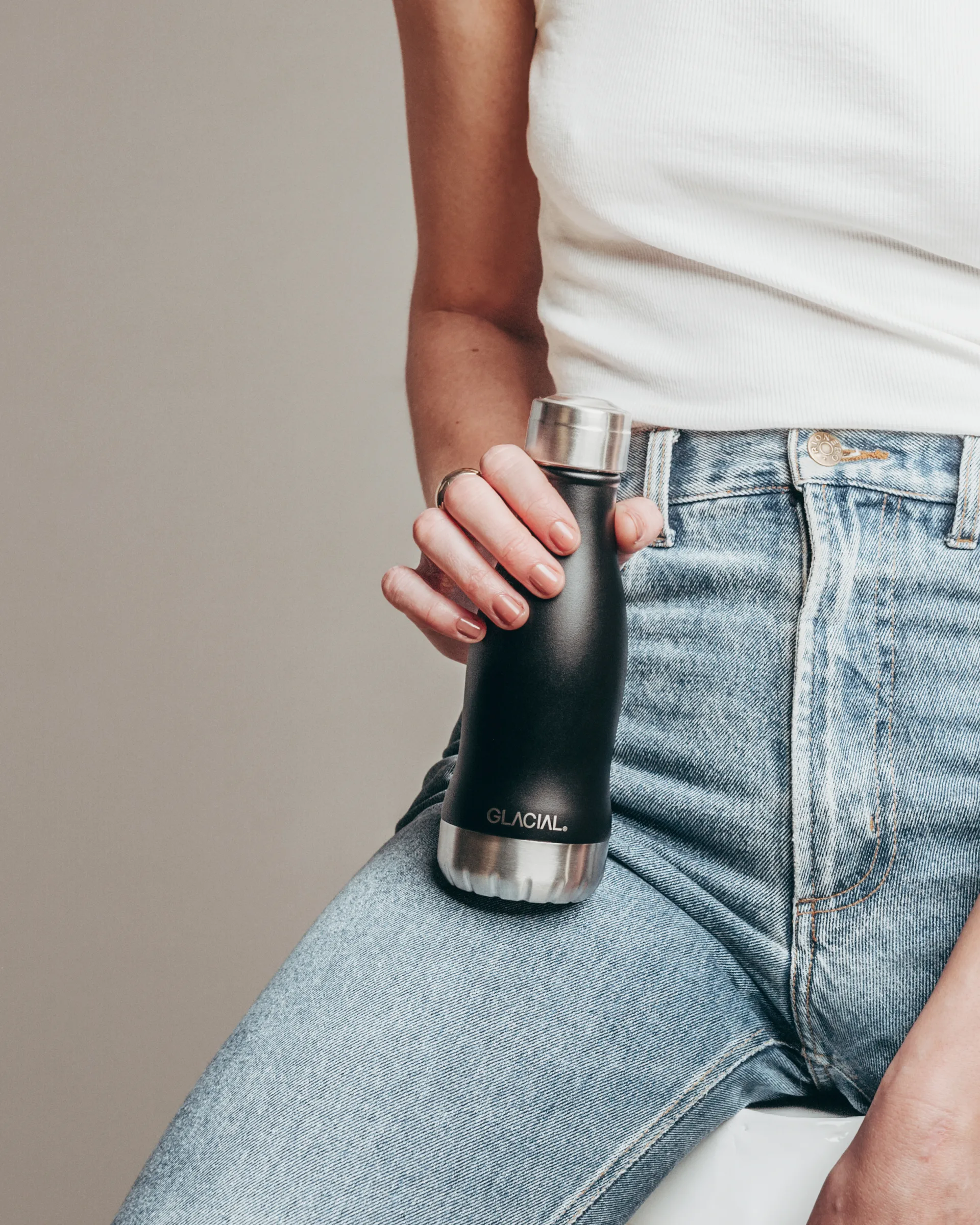 Glacial vannflaske 280 ml, Matte black Glacial