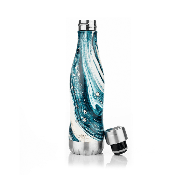 Glacial vannflaske 400 ml - Indigo marble - Glacial