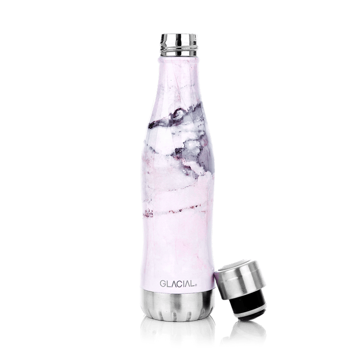 Glacial vannflaske 400 ml - Pink marble - Glacial