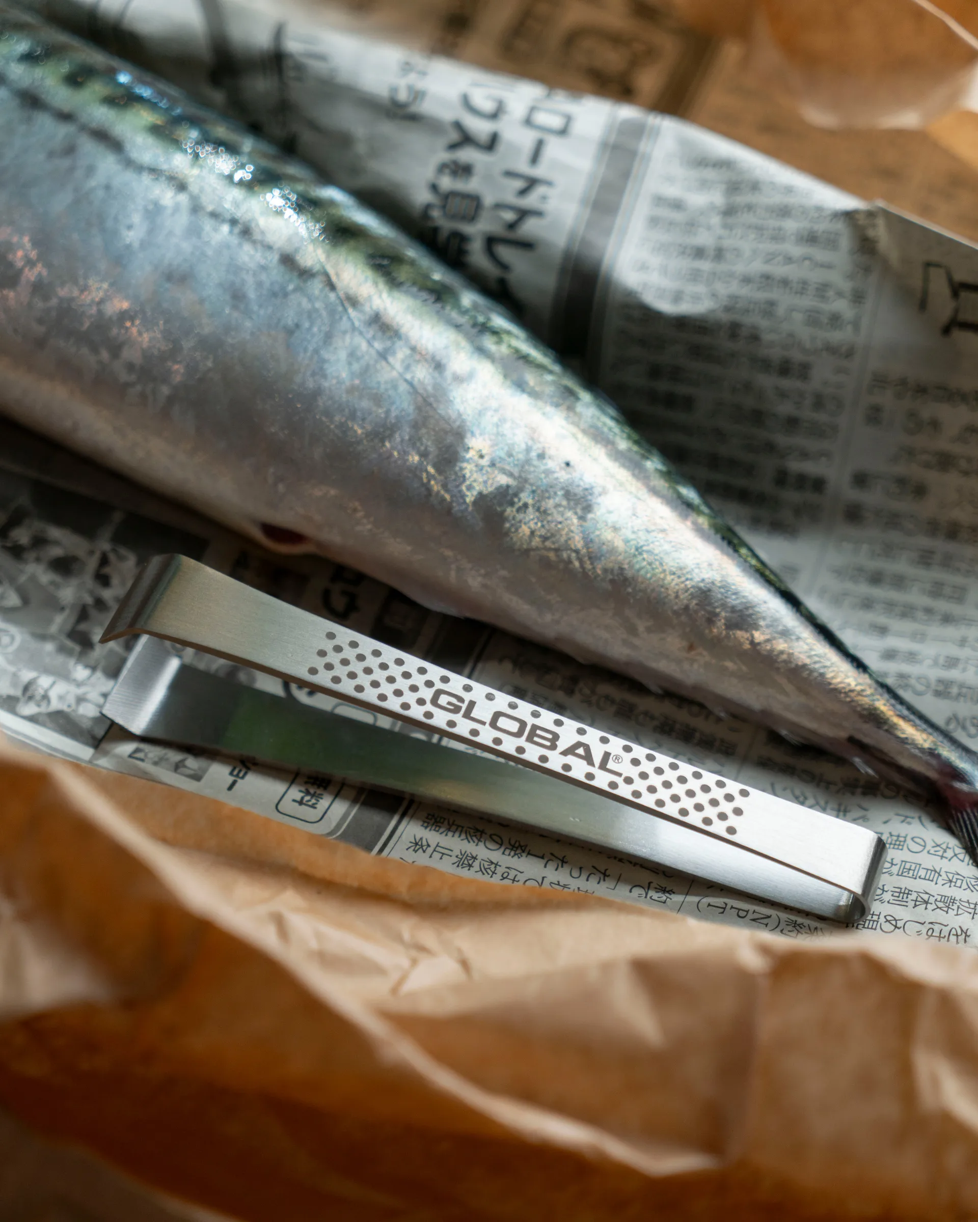 Global fiskebeinpinsett rett 12 cm, Rustfritt stål Global