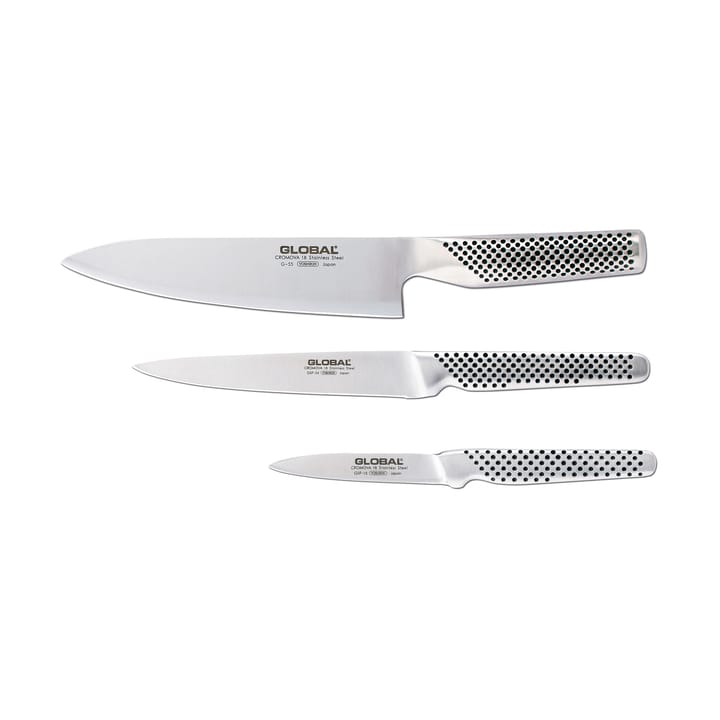 Global G-551524 knivsett, 3 kniver, Rustfritt stål Global