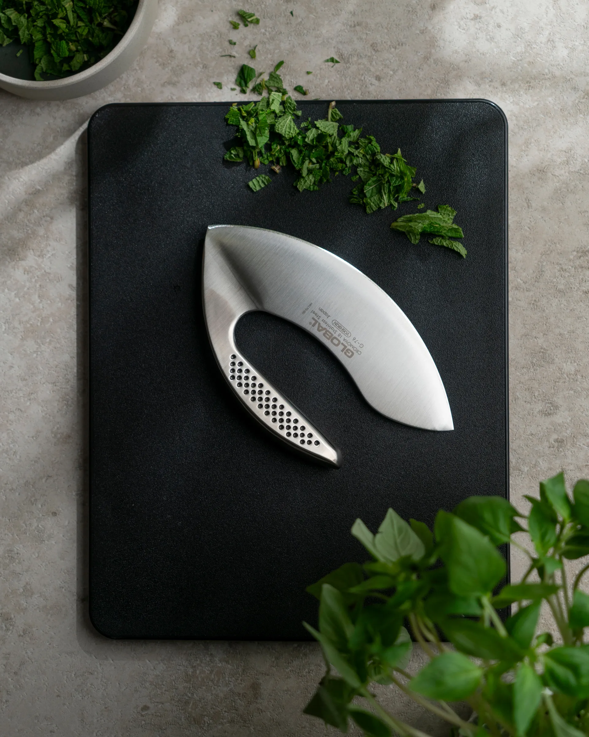 Global G-76 urtehakker 18 cm, Rustfritt stål Global