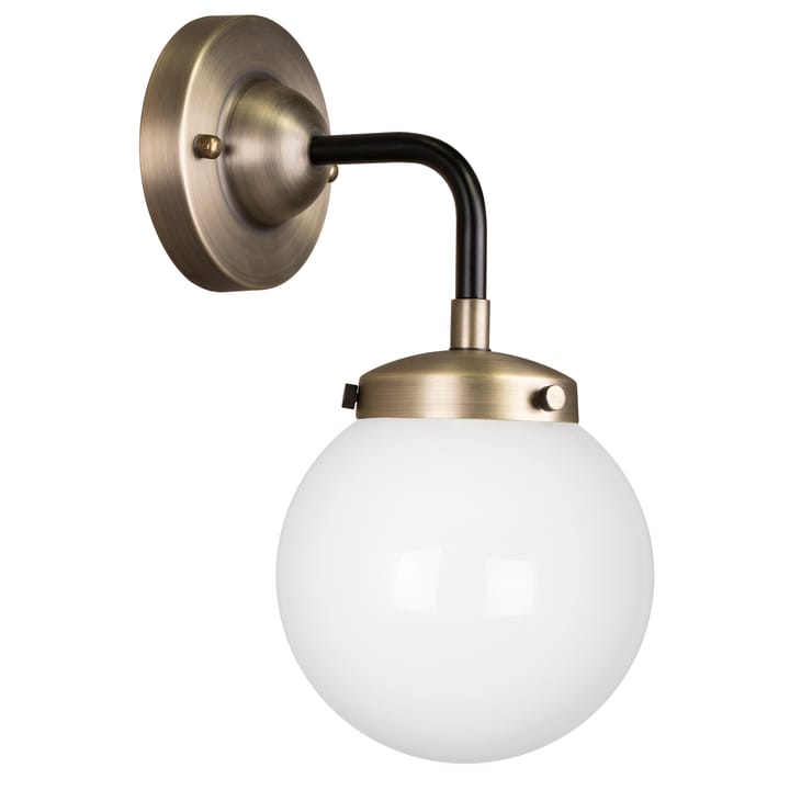 Alley 1 vegglampe IP44 - Antikkmessing-hvit - Globen Lighting