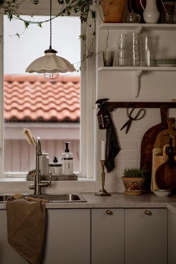 Alva pendel Ø 30 cm - Hvit - Globen Lighting