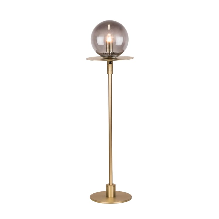 Art deco bordlampe - messing, røykfarget glass - Globen Lighting