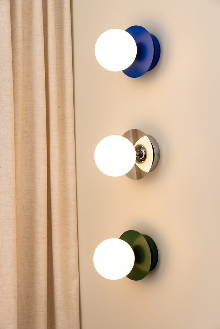 Art Deco IP44 vegglampe/takplafond - Blå-Hvit - Globen Lighting