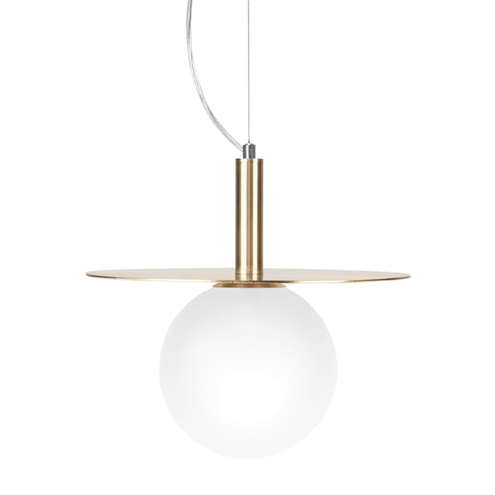 Art Deco taklampe, Messing-opalglass Globen Lighting