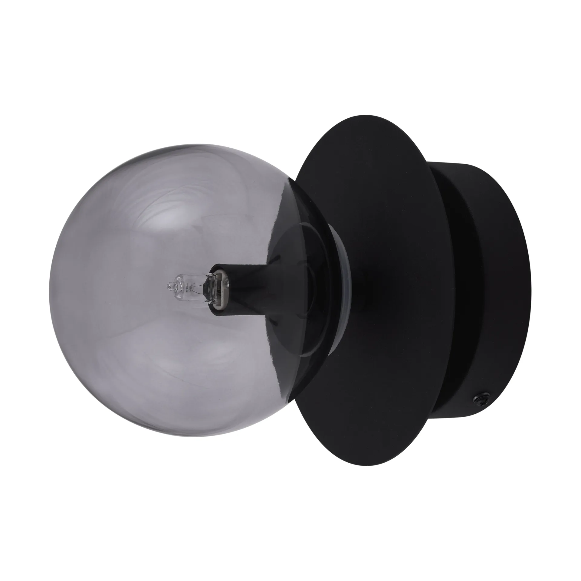 Art Deco taklampe, Svart-røyk Globen Lighting