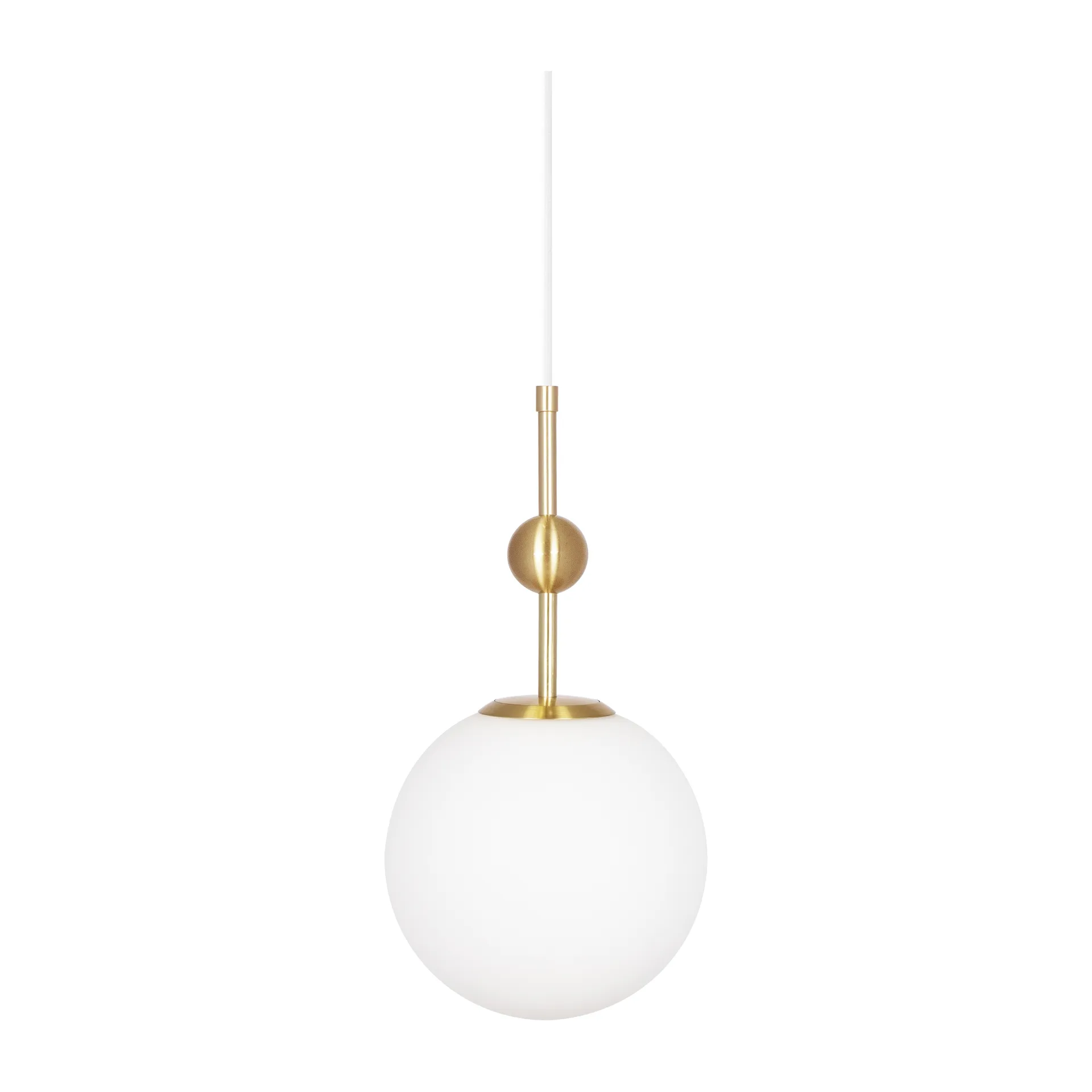 Astrid pendel Ø 20 cm, Børstet messing-hvit Globen Lighting