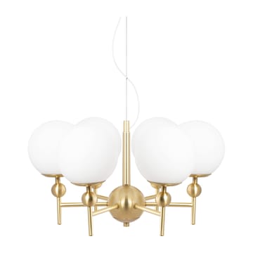 Astrid pendel Ø 50 cm - Børstet messing-hvit - Globen Lighting