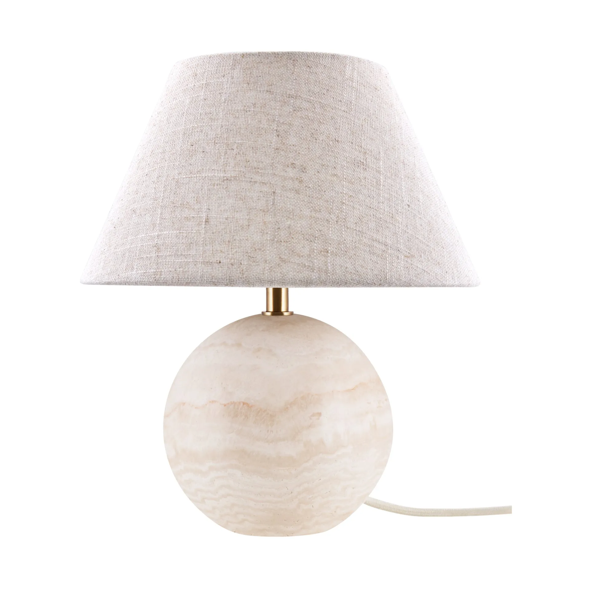 Castello 35 bordlampe, Beige travertin Globen Lighting