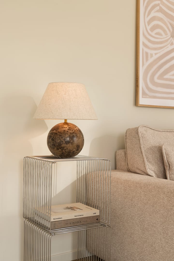 Castello 35 bordlampe, Brun marmor Globen Lighting