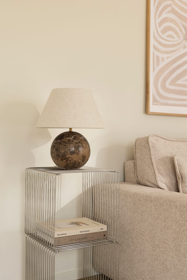 Castello 35 bordlampe, Brun marmor Globen Lighting