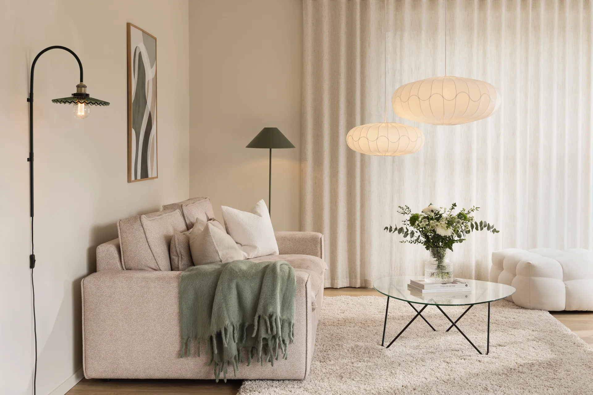 Cobbler vegglampe 75 cm, Grønn Globen Lighting