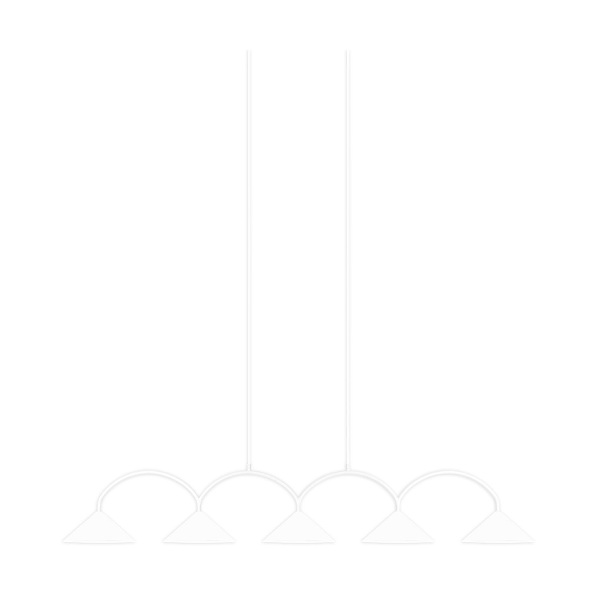 Bilde av Globen Lighting Curve pendel 5 Hvit
